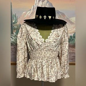 BNWT BLU PEPPER BOHO CHI PAISLEY BLOUSE